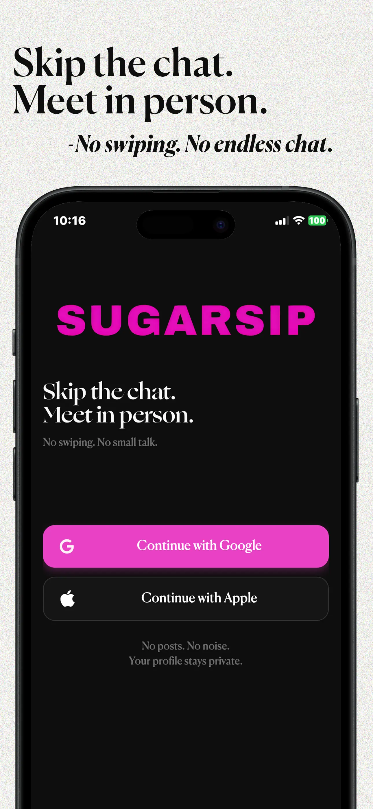 Sugarsip project screen 1