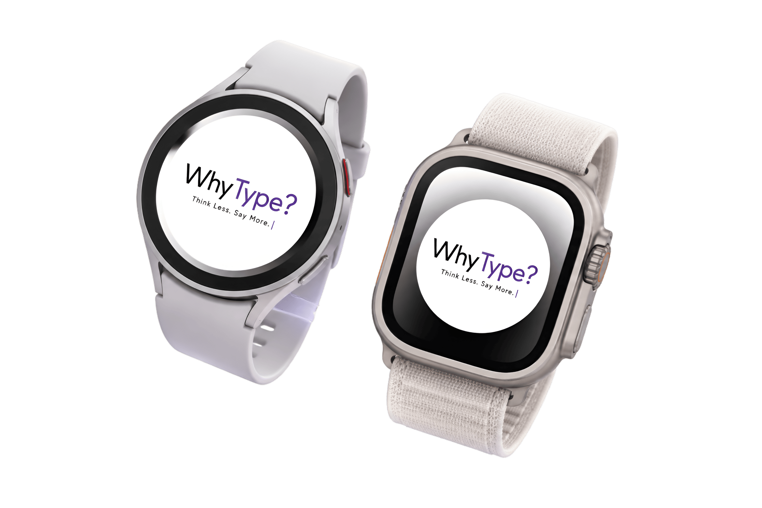 Apple Watch and Wear OS running Whytype Meetings